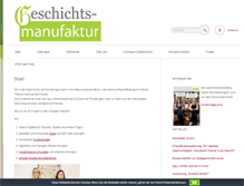 Tablet Screenshot of geschichtsmanufaktur.com